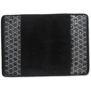 Popular Bath Sinatra Black Collection 21" x 32" Bathroom Rug